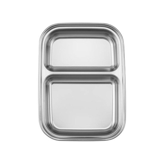 Caserola dreptunghiulara compartimentata, inox, 1000ml, "To go" - Cuitisan