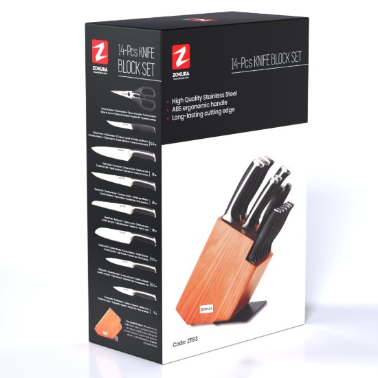 Set cutite 14 piese - Zokura