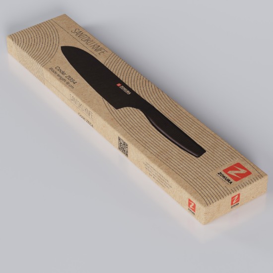 Cutit Santoku, otel inoxidabil, 18 cm - Zokura