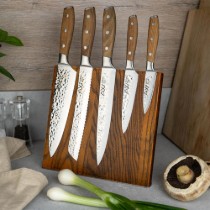 Suport magnetic pentru 5 cutite, lemn, "Rockingham Forge" - Grunwerg