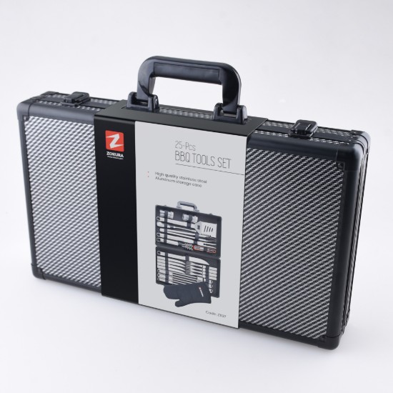 Set 24 piese pentru gratar, inox  - Zokura