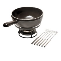Set Fondue 24 cm/2,4 l, Charcoal - Emile Henry