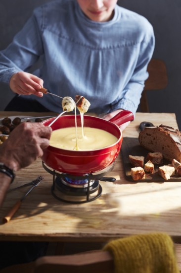 Set Fondue, ceramica, 24 cm/2,4L, Burgundy - Emile Henry