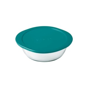 Caserola rotunda, cu capac, sticla termorezistenta, 23cm/2,3L, "Cook&Store", Blue - Pyrex