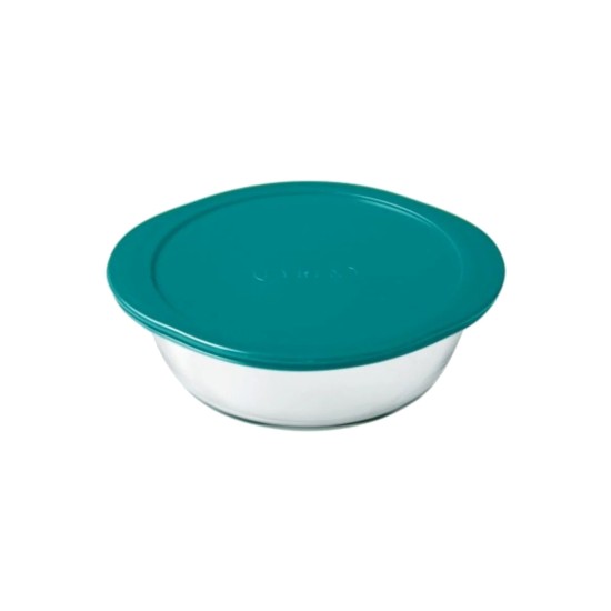 Caserola rotunda, cu capac, sticla termorezistenta, 23cm/2,3L, "Cook&Store", Blue - Pyrex