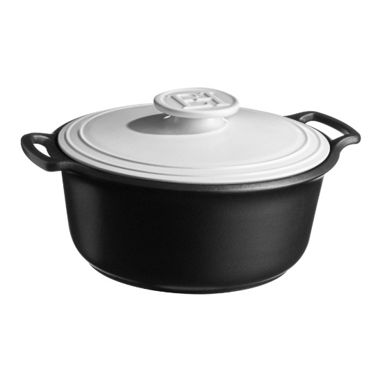 Oala Cocotte ceramica, 28,5cm/4L, "Sublime +", White&Slate - Emile Henry