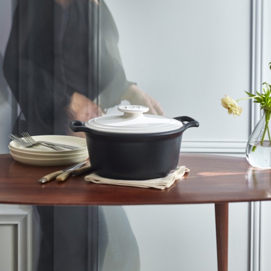 Oala Cocotte ceramica, 28,5cm/4L, "Sublime +", White&Slate - Emile Henry
