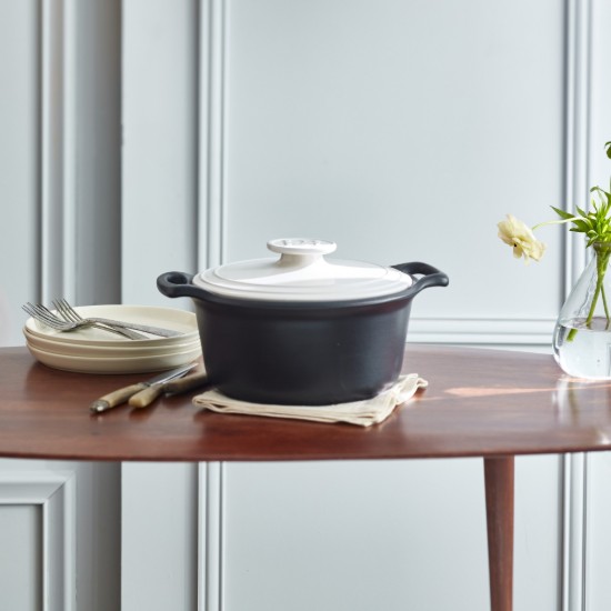 Oala Cocotte ceramica, 28,5cm/4L, "Sublime +", White&Slate - Emile Henry