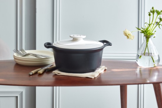 Oala Cocotte ceramica, 28,5cm/4L, "Sublime +", White&Slate - Emile Henry