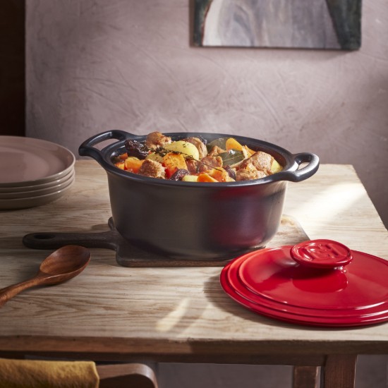 Oala Cocotte ceramica, 33cm/6,5L, "Sublime +", Burgundy - Emile Henry