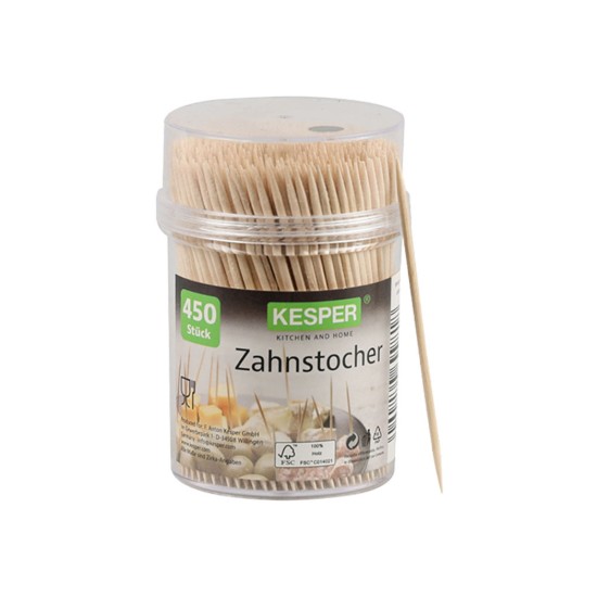 Scobitori, lemn de mesteacan, 450 buc. - Kesper