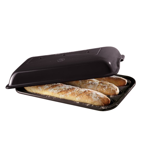 Tava baghete, ceramica, 39,5x23,5cm/3,7L, Charcoal - Emile Henry