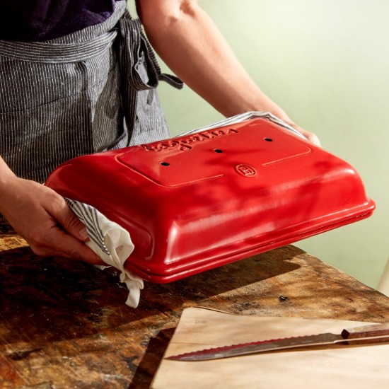 Tava baghete, ceramica, 39,5x23,5cm/3,7L, Burgundy - Emile Henry