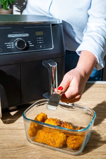 Vas pentru airfryer, cu maner detasabil, sticla termorezistenta, 20x14cm/1,5L - Pyrex