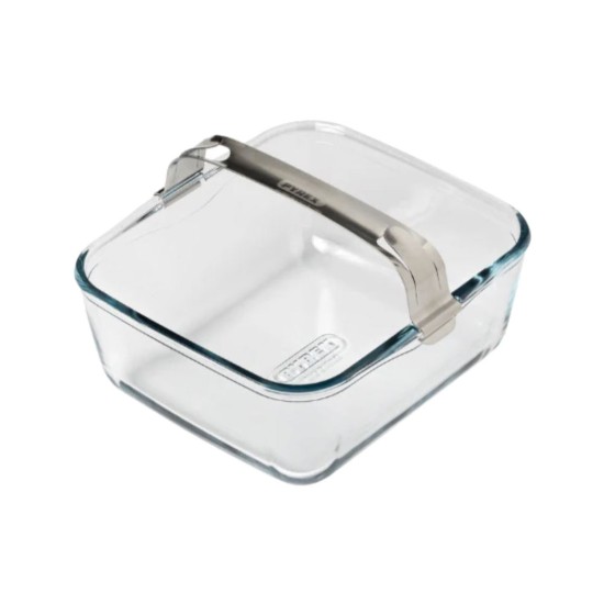 Vas pentru airfryer, cu maner detasabil, sticla termorezistenta, 20x18cm/2L - Pyrex