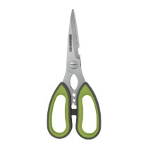 Foarfeca de bucatarie cu manere soft touch, 21 cm, Gri/Verde - Grunwerg