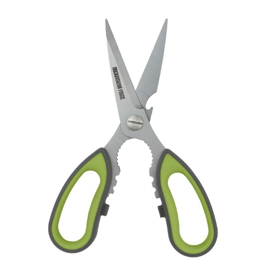 Foarfeca de bucatarie cu manere soft touch, 21 cm, Gri/Verde - Grunwerg