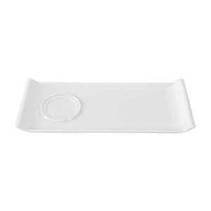 Platou mic dejun, portelan, 29x13cm, "Gastronomi" - Porland