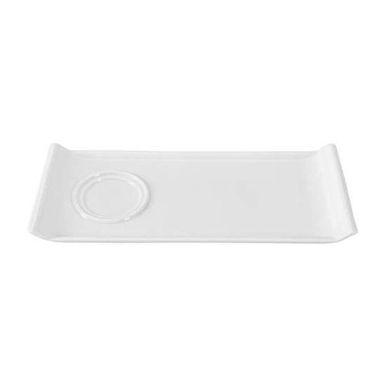 Platou mic dejun, portelan, 29x13cm, "Gastronomi" - Porland