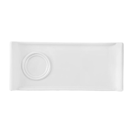 Platou mic dejun, portelan, 29x13cm, "Gastronomi" - Porland