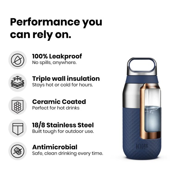 Sticla apa ROAM, inox, 320ml, Red Fire - Ion8