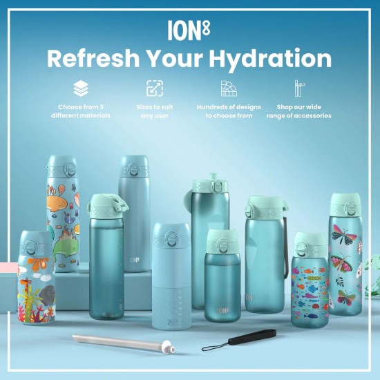 Sticla apa pentru copii, recyclon, 350ml, Safari - Ion8