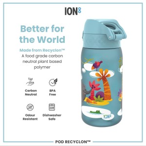 Sticla apa pentru copii, recyclon, 350ml, Safari - Ion8