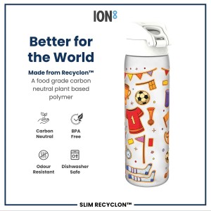 Sticla apa pentru copii Slim, recyclon, 500ml, Football - Ion8