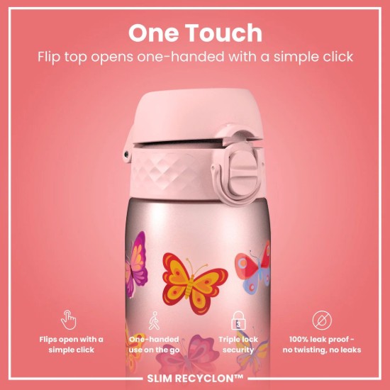 Sticla apa pentru copii Slim, recyclon, 500ml, Butterfly - Ion8