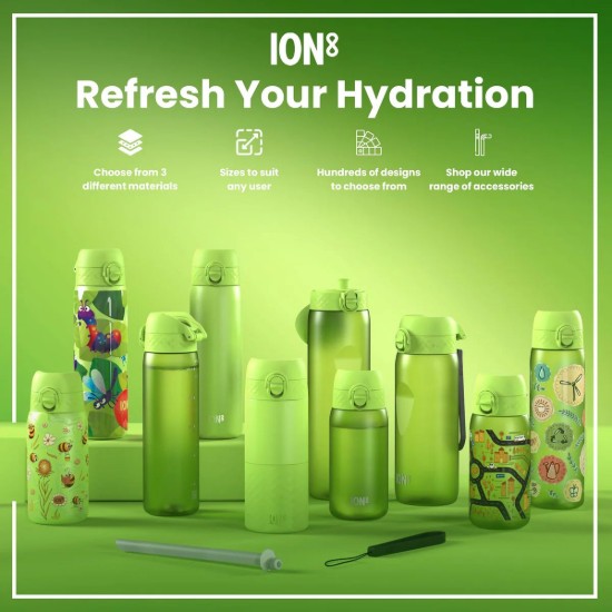 Sticla apa pentru copii, inox, 400ml, Cars - Ion8