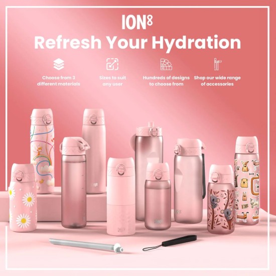 Sticla apa pentru copii, inox, 320ml, Rainbows - Ion8