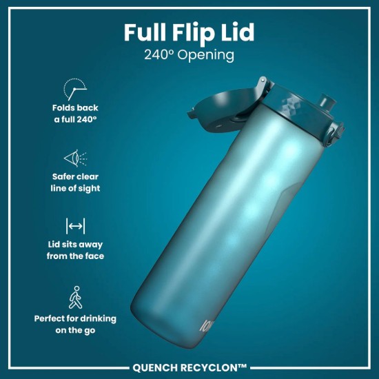 Sticla apa Times To Drink, recyclon, 1L, Teal&Blue - Ion8