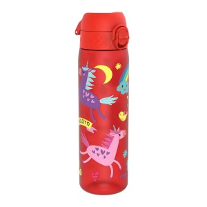Sticla apa pentru copii Slim, recyclon, 500ml, Red Unicorns - Ion8