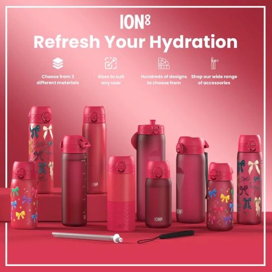 Sticla apa, inox, 1,2L, Viva Magenta - Ion8