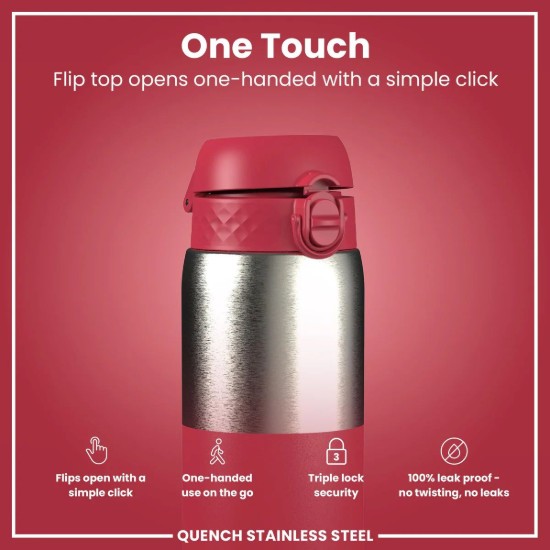 Sticla apa, inox, 920ml, Viva Magenta - Ion8