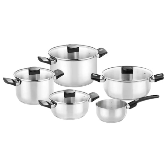 Set vase gatit, 9 piese, inox, "Elite" - Monix