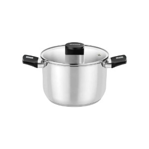 Oala inox, cu capac, 20cm/4L, "Elite" - Monix