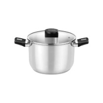 Oala inox, cu capac, 22cm/5L, "Elite" - Monix