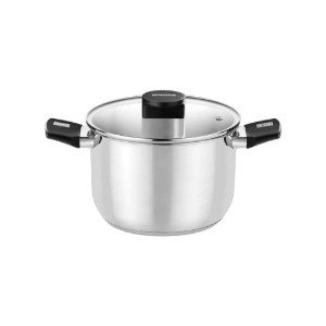 Oala inox, cu capac, 22cm/5L, "Elite" - Monix