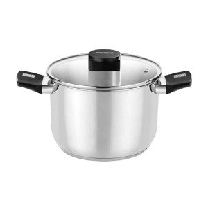 Oala inox, cu capac, 26cm/8L, "Elite" - Monix