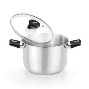 Oala inox, cu capac, 26cm/8L, "Elite" - Monix
