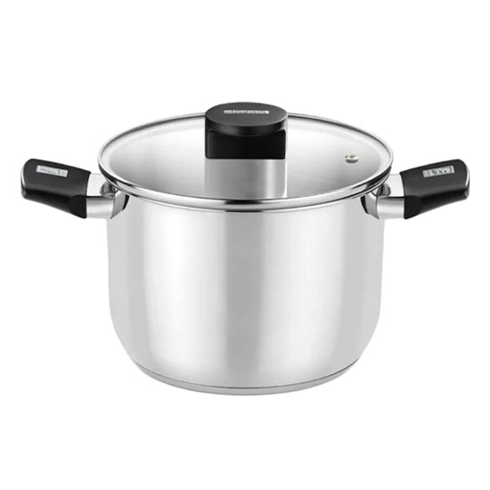 Oala inox, cu capac, 30cm/12L, "Elite" - Monix
