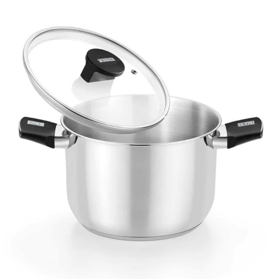 Oala inox, cu capac, 30cm/12L, "Elite" - Monix