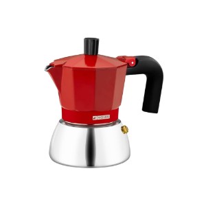Cafetiera inox/aluminiu, 195ml, Rosu - Monix
