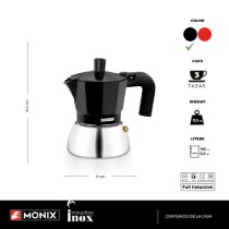 Cafetiera inox, 195ml, Negru - Monix