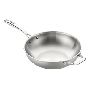 Tigaie wok, 3-Ply, inox, 28cm, "Planet Inox" - Monix