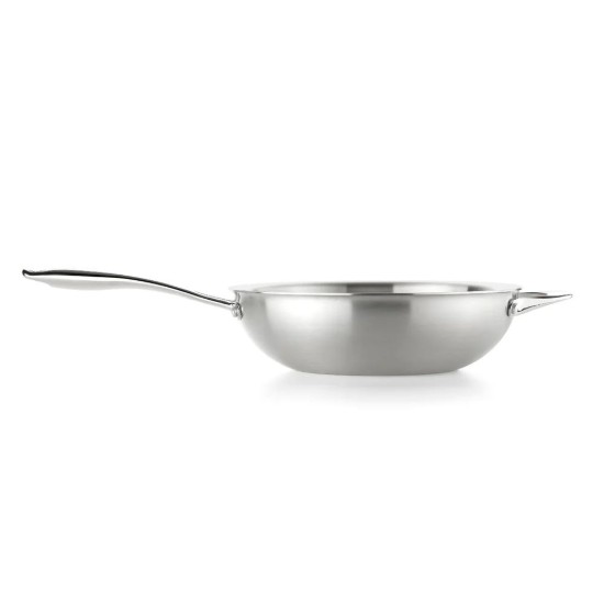 Tigaie wok, 3-Ply, inox, 28cm, "Planet Inox" - Monix