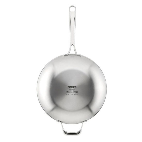 Tigaie wok, 3-Ply, inox, 28cm, "Planet Inox" - Monix