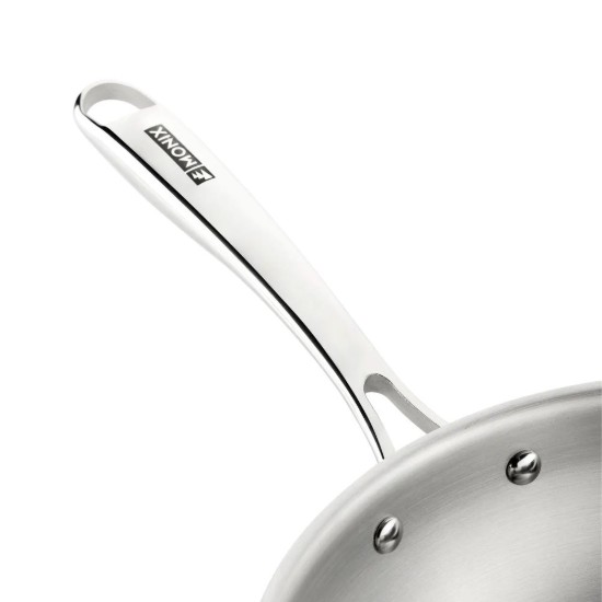Tigaie wok, 3-Ply, inox, 28cm, "Planet Inox" - Monix