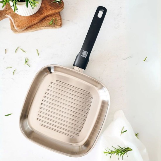 Tigaie grill, inox, 28 x 28 cm, "Elite" - Monix
